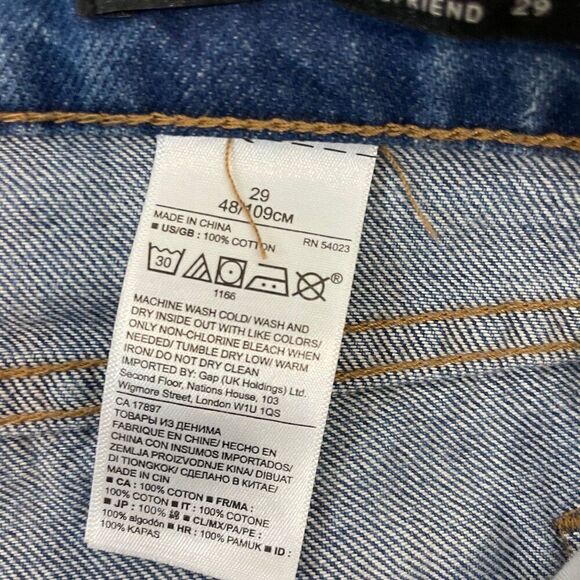 Banana Republic GIRLFRIEND JEAN Raw Hem Mid Rise 29 - Picture 5 of 8